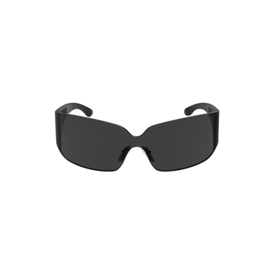 𐤡B Mono Square Sunglasses – Black Shield